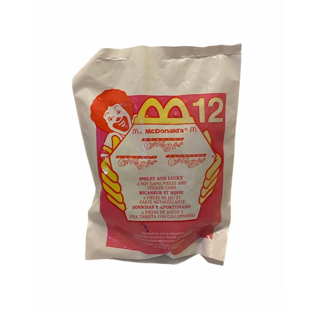 McDonald’s 2000 Monster Crazy Bones Smiley and Lucky Game Pieces Happy Meal To